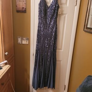 Galina signature  size 10 gown.  Navy blue